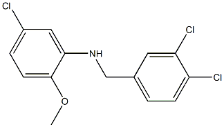 5-chloro-N-[(3,4-dichlorophenyl)methyl]-2-methoxyaniline Struktur