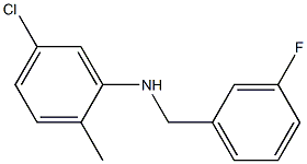 5-chloro-N-[(3-fluorophenyl)methyl]-2-methylaniline Struktur