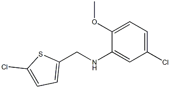 5-chloro-N-[(5-chlorothiophen-2-yl)methyl]-2-methoxyaniline Struktur