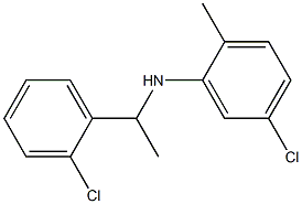 5-chloro-N-[1-(2-chlorophenyl)ethyl]-2-methylaniline Struktur