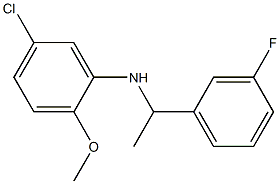 5-chloro-N-[1-(3-fluorophenyl)ethyl]-2-methoxyaniline Struktur