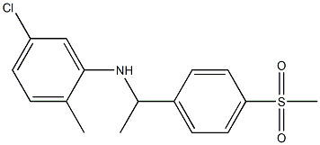 5-chloro-N-[1-(4-methanesulfonylphenyl)ethyl]-2-methylaniline Struktur