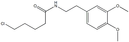 5-chloro-N-[2-(3,4-dimethoxyphenyl)ethyl]pentanamide Struktur