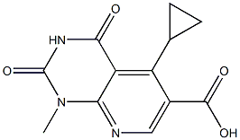 5-cyclopropyl-1-methyl-2,4-dioxo-1H,2H,3H,4H-pyrido[2,3-d]pyrimidine-6-carboxylic acid Struktur