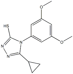 5-cyclopropyl-4-(3,5-dimethoxyphenyl)-4H-1,2,4-triazole-3-thiol Struktur