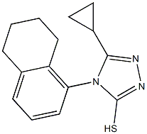 5-cyclopropyl-4-(5,6,7,8-tetrahydronaphthalen-1-yl)-4H-1,2,4-triazole-3-thiol Struktur