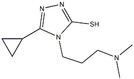 5-cyclopropyl-4-[3-(dimethylamino)propyl]-4H-1,2,4-triazole-3-thiol Struktur