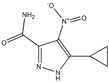 5-cyclopropyl-4-nitro-1H-pyrazole-3-carboxamide Struktur