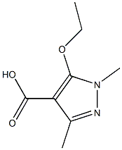 5-ethoxy-1,3-dimethyl-1H-pyrazole-4-carboxylic acid Struktur