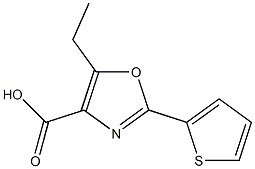 5-ethyl-2-(thiophen-2-yl)-1,3-oxazole-4-carboxylic acid Struktur