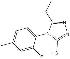 5-ethyl-4-(2-fluoro-4-methylphenyl)-4H-1,2,4-triazole-3-thiol Struktur