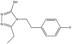 5-ethyl-4-[2-(4-fluorophenyl)ethyl]-4H-1,2,4-triazole-3-thiol Struktur