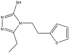 5-ethyl-4-[2-(thiophen-2-yl)ethyl]-4H-1,2,4-triazole-3-thiol Struktur