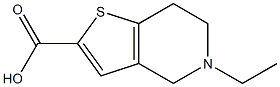 5-ethyl-4H,5H,6H,7H-thieno[3,2-c]pyridine-2-carboxylic acid Struktur