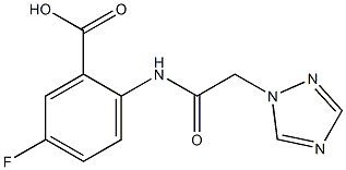 5-fluoro-2-[2-(1H-1,2,4-triazol-1-yl)acetamido]benzoic acid Struktur