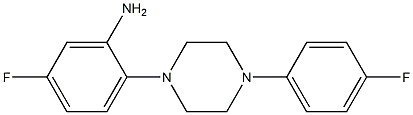 5-fluoro-2-[4-(4-fluorophenyl)piperazin-1-yl]aniline Struktur