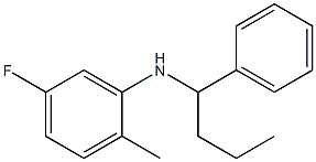 5-fluoro-2-methyl-N-(1-phenylbutyl)aniline Struktur