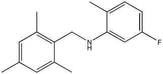 5-fluoro-2-methyl-N-[(2,4,6-trimethylphenyl)methyl]aniline Struktur