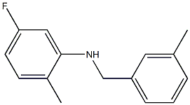 5-fluoro-2-methyl-N-[(3-methylphenyl)methyl]aniline Struktur