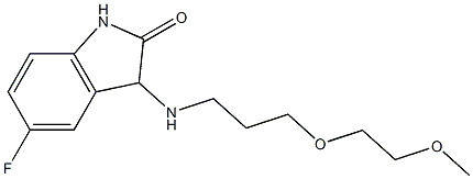 5-fluoro-3-{[3-(2-methoxyethoxy)propyl]amino}-2,3-dihydro-1H-indol-2-one Struktur