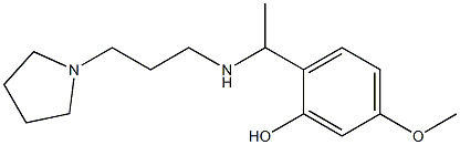 5-methoxy-2-(1-{[3-(pyrrolidin-1-yl)propyl]amino}ethyl)phenol Struktur