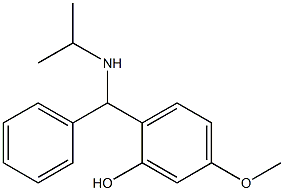 5-methoxy-2-[phenyl(propan-2-ylamino)methyl]phenol Struktur