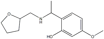 5-methoxy-2-{1-[(oxolan-2-ylmethyl)amino]ethyl}phenol Struktur