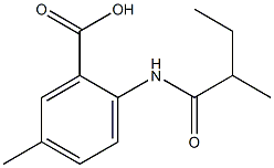 5-methyl-2-(2-methylbutanamido)benzoic acid Struktur