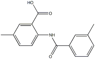 5-methyl-2-[(3-methylbenzene)amido]benzoic acid Struktur