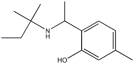 5-methyl-2-{1-[(2-methylbutan-2-yl)amino]ethyl}phenol Struktur