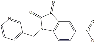 5-nitro-1-(pyridin-3-ylmethyl)-2,3-dihydro-1H-indole-2,3-dione Struktur