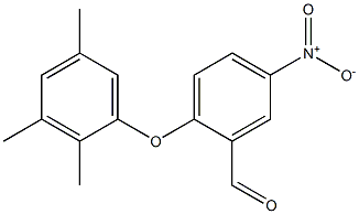 5-nitro-2-(2,3,5-trimethylphenoxy)benzaldehyde Struktur