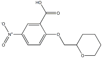 5-nitro-2-(oxan-2-ylmethoxy)benzoic acid Struktur