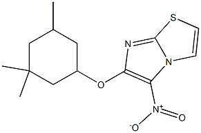 5-nitro-6-[(3,3,5-trimethylcyclohexyl)oxy]imidazo[2,1-b][1,3]thiazole Struktur