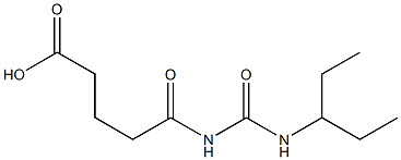 5-oxo-5-[(pentan-3-ylcarbamoyl)amino]pentanoic acid Struktur