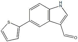 5-thien-2-yl-1H-indole-3-carbaldehyde Struktur