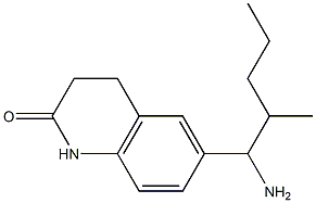 6-(1-amino-2-methylpentyl)-1,2,3,4-tetrahydroquinolin-2-one Struktur