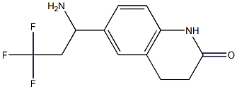 6-(1-amino-3,3,3-trifluoropropyl)-1,2,3,4-tetrahydroquinolin-2-one Struktur