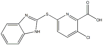 6-(1H-1,3-benzodiazol-2-ylsulfanyl)-3-chloropyridine-2-carboxylic acid Struktur