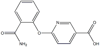 6-(2-carbamoylphenoxy)pyridine-3-carboxylic acid Struktur