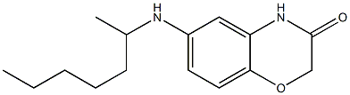 6-(heptan-2-ylamino)-3,4-dihydro-2H-1,4-benzoxazin-3-one Struktur