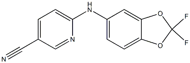 6-[(2,2-difluoro-2H-1,3-benzodioxol-5-yl)amino]pyridine-3-carbonitrile Struktur