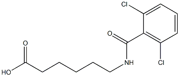 6-[(2,6-dichlorophenyl)formamido]hexanoic acid Struktur