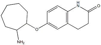 6-[(2-aminocycloheptyl)oxy]-3,4-dihydroquinolin-2(1H)-one Struktur