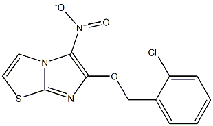 6-[(2-chlorobenzyl)oxy]-5-nitroimidazo[2,1-b][1,3]thiazole Struktur