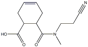 6-[(2-cyanoethyl)(methyl)carbamoyl]cyclohex-3-ene-1-carboxylic acid Struktur