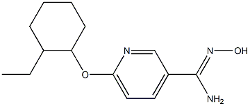 6-[(2-ethylcyclohexyl)oxy]-N'-hydroxypyridine-3-carboximidamide Struktur