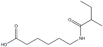 6-[(2-methylbutanoyl)amino]hexanoic acid Struktur