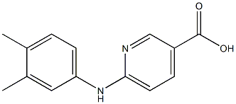 6-[(3,4-dimethylphenyl)amino]pyridine-3-carboxylic acid Struktur