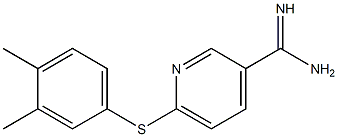 6-[(3,4-dimethylphenyl)sulfanyl]pyridine-3-carboximidamide Struktur